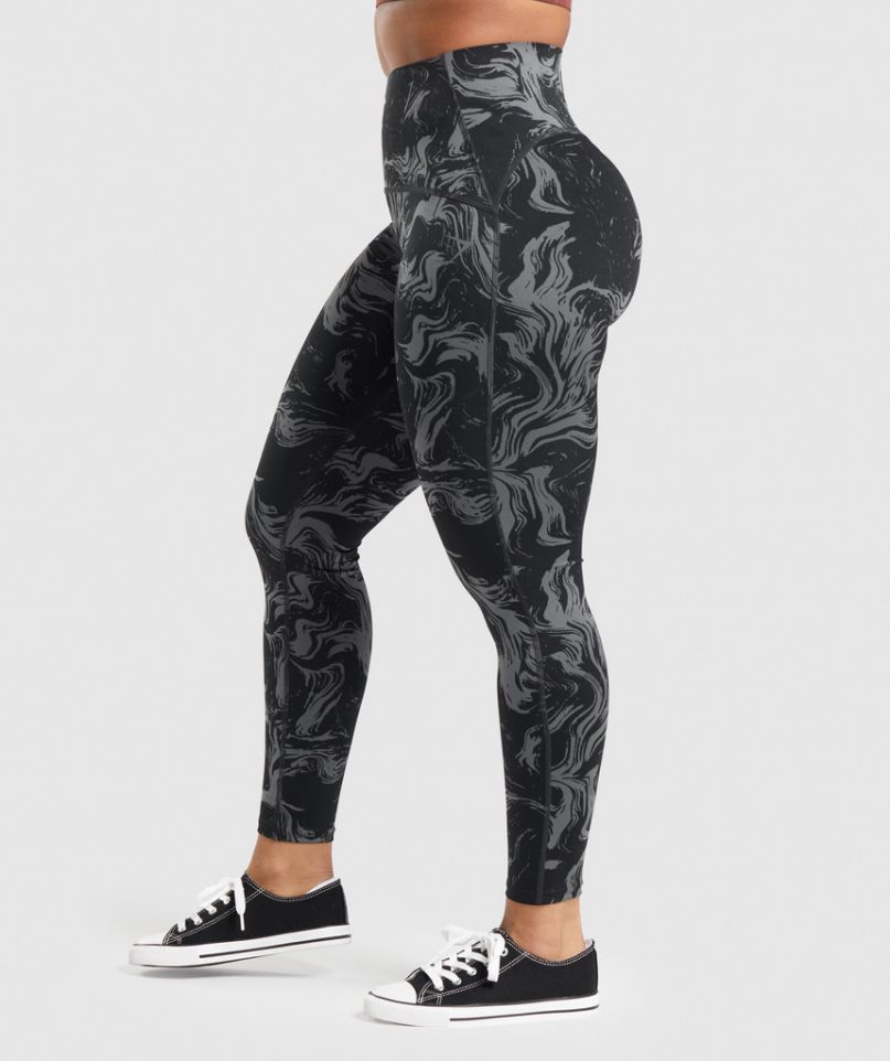 Legginsy Gymshark GS Power High Rise Damskie Czarne | PL 145VNW